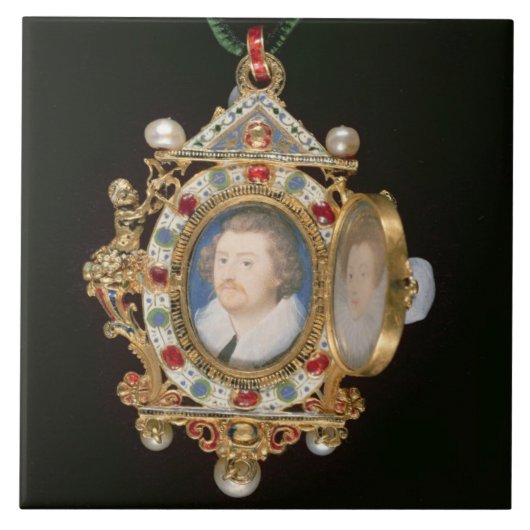 Das Gresley Juwel, mit Miniaturporträts von Sir Fliese (Vorderseite)