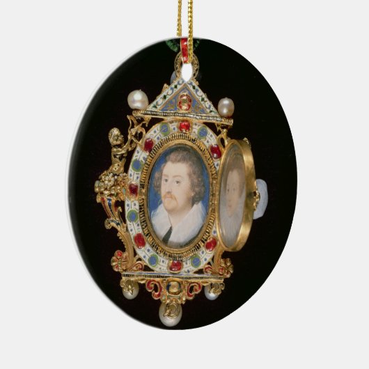 Das Gresley Juwel, mit Miniaturporträts von Sir Keramikornament (Rechts)