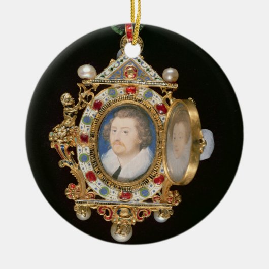 Das Gresley Juwel, mit Miniaturporträts von Sir Keramikornament (Vorne)