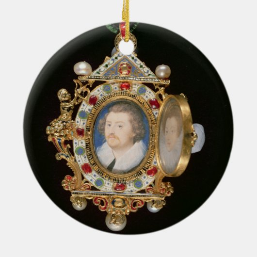 Das Gresley Juwel, mit Miniaturporträts von Sir Keramikornament (Hinten)