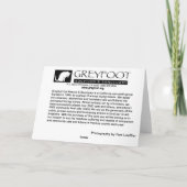 Das Greyfoot Katzen-Rettungs-Leben ist eine Karte (Rückseite)