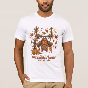Das Gridiron Goblin Süßer Herbst-Fußball-Fledermau T-Shirt