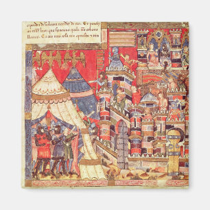 Das griechische Lager und die Stadt von Troja Magnet