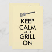 Das Grillen behalten Ruhe und Grill auf Einladung (Vorne/Hinten)