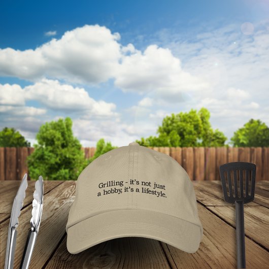Das Grillen ist nicht nur ein Hobby, sondern ein L Bestickte Baseballkappe