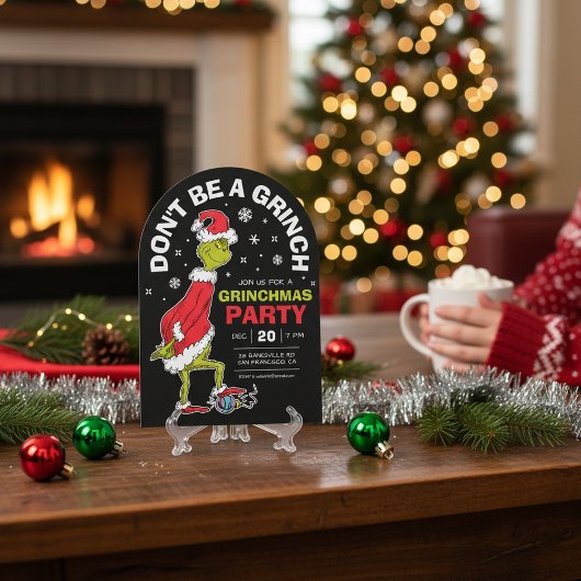 Das grinsende Party "Don't be a grinch" Einladung