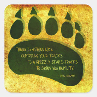 Das Grizzly-Geschenk Quadratischer Aufkleber