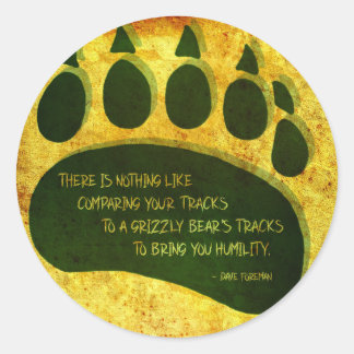 Das Grizzly-Geschenk Runder Aufkleber