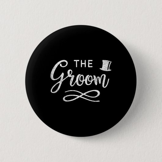 Das Groom Stag Party Retro Wedding Day Zubehör G Button (Vorderseite)