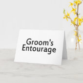 Das Grooms Entourage Black Karte (Gelbe Blume)