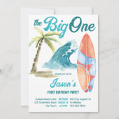 Das große 1. Party zum Surfen im Retro-Bereich Einladung (Vorderseite)