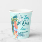 Das große 1. Party zum Surfen im Retro-Bereich Pappbecher (Vorderseite)