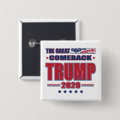 Das große amerikanische Comeback - Trump 2020 Button (Vorne & Hinten)