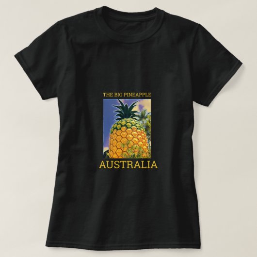 Das große Ananas Queensland Reisedrucke T-Shirt (Design vorne)