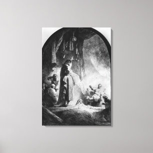 Das große Anheben von Lazarus Leinwanddruck