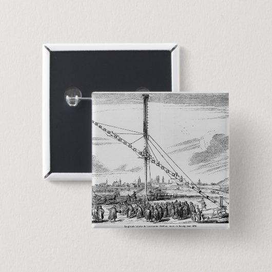 Das große astronomische Teleskop Button (Vorne & Hinten)