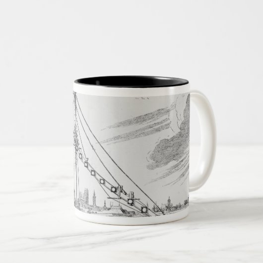 Das große astronomische Teleskop Zweifarbige Tasse (VorderseiteRechts)