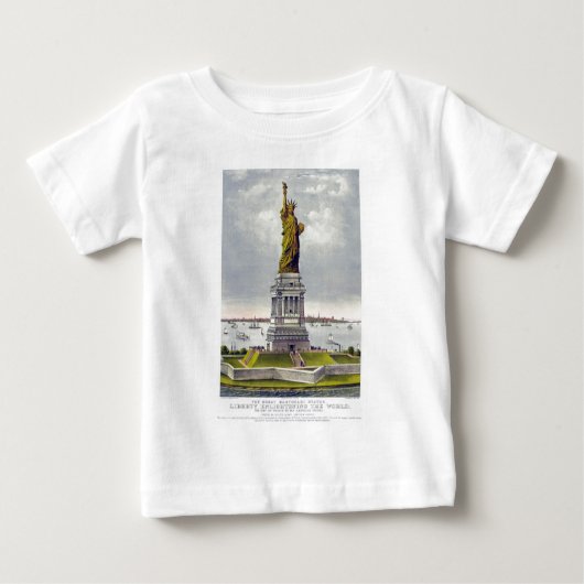 Das große Bartholdi Freiheitsstatue Currie Ives Baby T-shirt (Vorderseite)