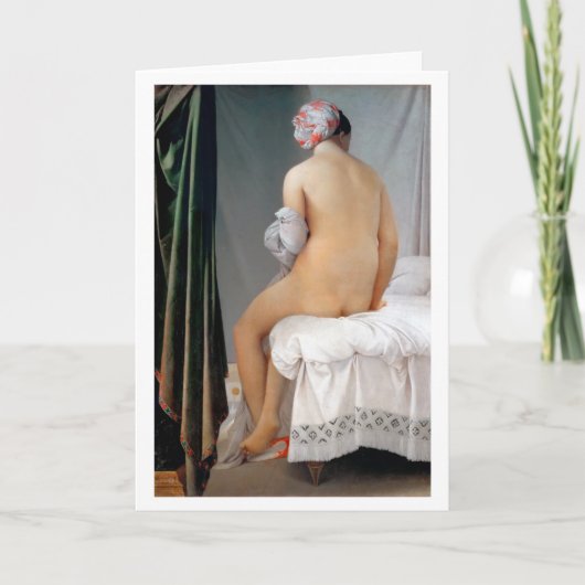 Das große Bather (sitzende Frau), Dominique Ingres Karte (Vorderseite)