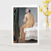 Das große Bather (sitzende Frau), Dominique Ingres Karte (Gelbe Blume)