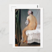 Das große Bather (sitzende Frau), Dominique Ingres Postkarte (Vorne/Hinten)
