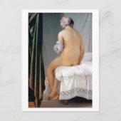 Das große Bather (sitzende Frau), Dominique Ingres Postkarte (Vorderseite)