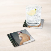 Das große Bather (sitzende Frau), Dominique Ingres Rechteckiger Pappuntersetzer (Vor Ort)