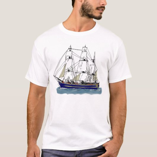 Das große Blau - hohes Schiff T-Shirt (Vorderseite)