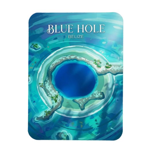 Das Große Blaue Loch Belize Magnet (Vertikal)