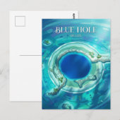 Das Große Blaue Loch Belize Postkarte (Vorne/Hinten)