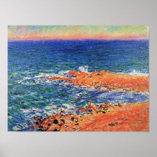 Das große blaue Meer in Antibes, feine Kunst, Poster