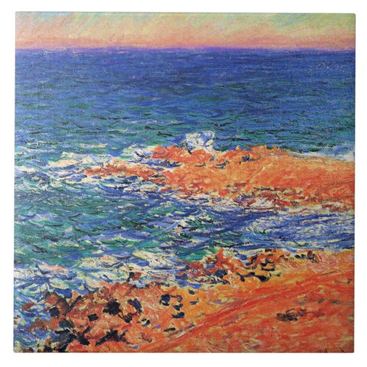 Das große blaue Meer in Antibes, Kunst, Fliese (Vorderseite)