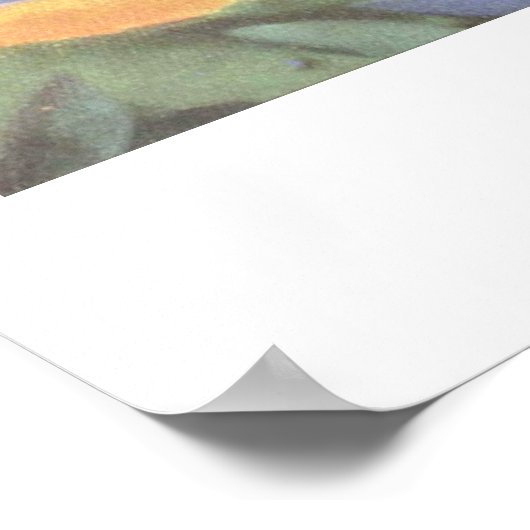 Das große blaue Pferd von Franz Marc Poster (Ecke)