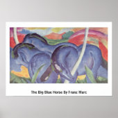 Das große blaue Pferd von Franz Marc Poster (Vorne)