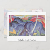 Das große blaue Pferd von Franz Marc Postkarte (Vorne/Hinten)