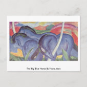 Das große blaue Pferd von Franz Marc Postkarte (Vorderseite)