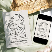 Das große | Boy's 1. Surf Beach Geburtstag Einladung