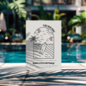 Das große | Boy's 1. Surf Beach Geburtstag Einladung