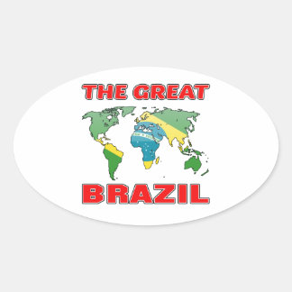 Das große BRASILIEN. Ovaler Aufkleber