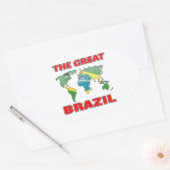 Das große BRASILIEN. Ovaler Aufkleber (Umschlag)