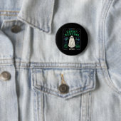 Das große Buch Ghost Junting Funny Halloween Button (Beispiel)