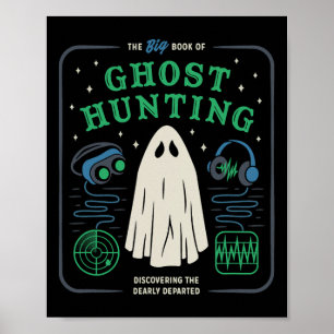 Das große Buch Ghost Junting Funny Halloween Poster