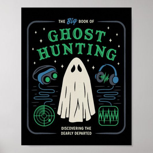 Das große Buch Ghost Junting Funny Halloween Poster (Vorne)