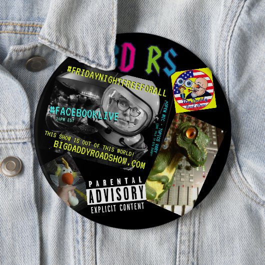 Das GROSSE - das 6" BDRS Knopf Button (Beispiel)