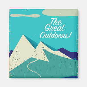 Das große Draussen Vintage Poster Magnet