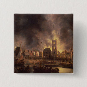 Das große Feuer in alten Rathaus, Amsterdam Button