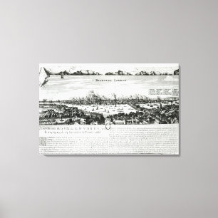 Das große Feuer Londons im Jahr 1666 Leinwanddruck