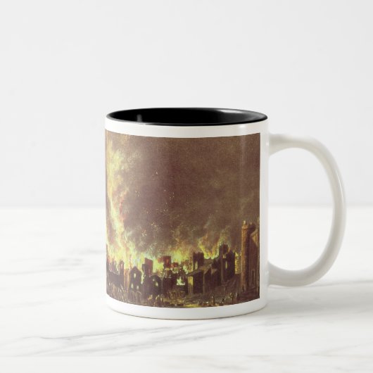 Das große Feuer von London, 1666 Zweifarbige Tasse (Rechts)
