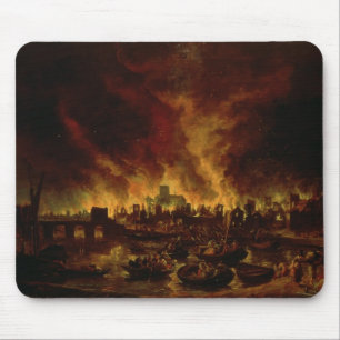 Das große Feuer von London im Jahre 1666 Mousepad