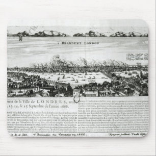 Das große Feuer von London im Jahre 1666 Mousepad